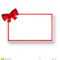Gift Card Template With Ribbon And Red Bow Stock Vector Within Gift Card Template Illustrator