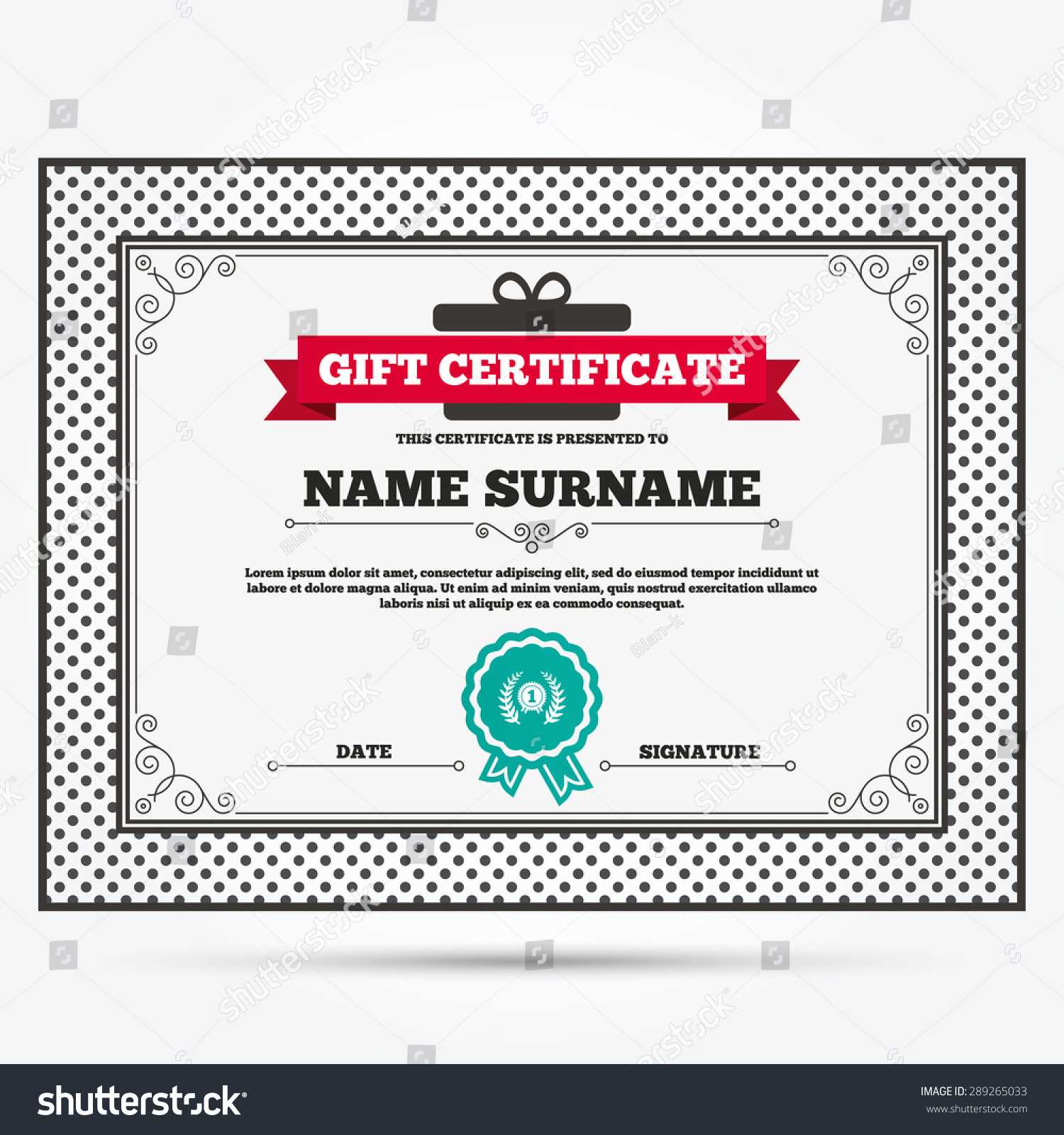 Gift Certificate First Place Award Sign | Signs/symbols Intended For First Place Award Certificate Template