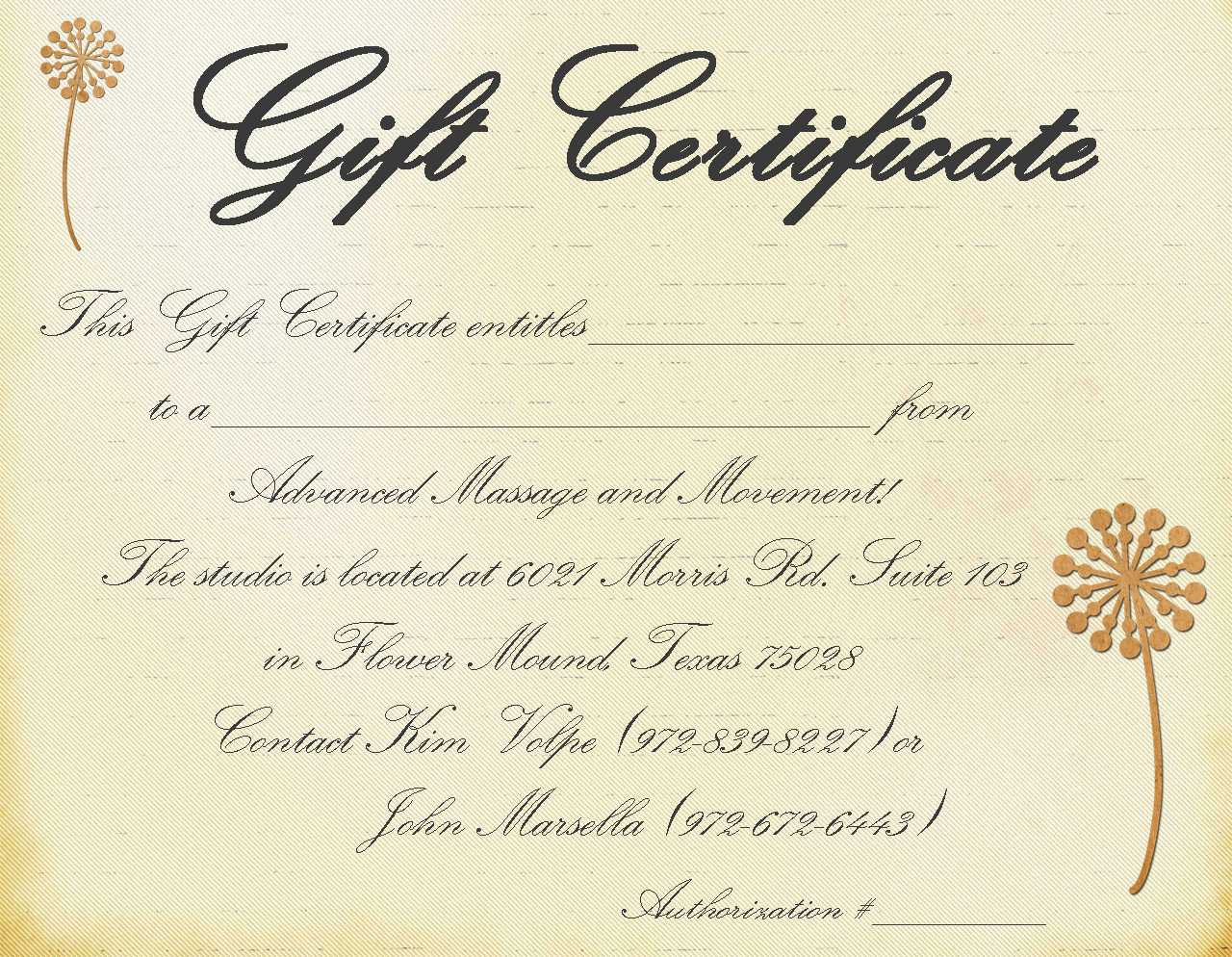 Gift Certificate Massage Template | Certificatetemplategift Within Massage Gift Certificate Template Free Printable