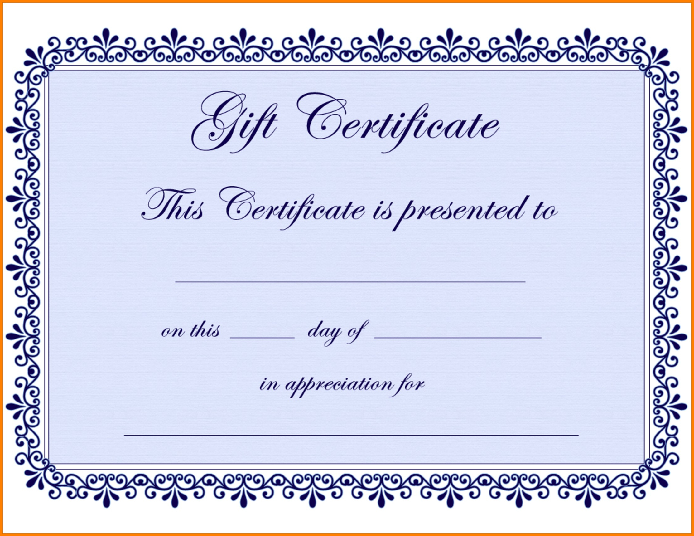 Gift Certificate Template Png | Certificatetemplategift Regarding Free Certificate Templates For Word 2007