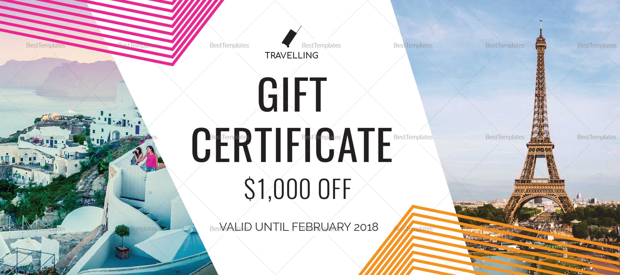 Gift Certificate Template Travel | Certificatetemplategift In Gift Certificate Template Publisher