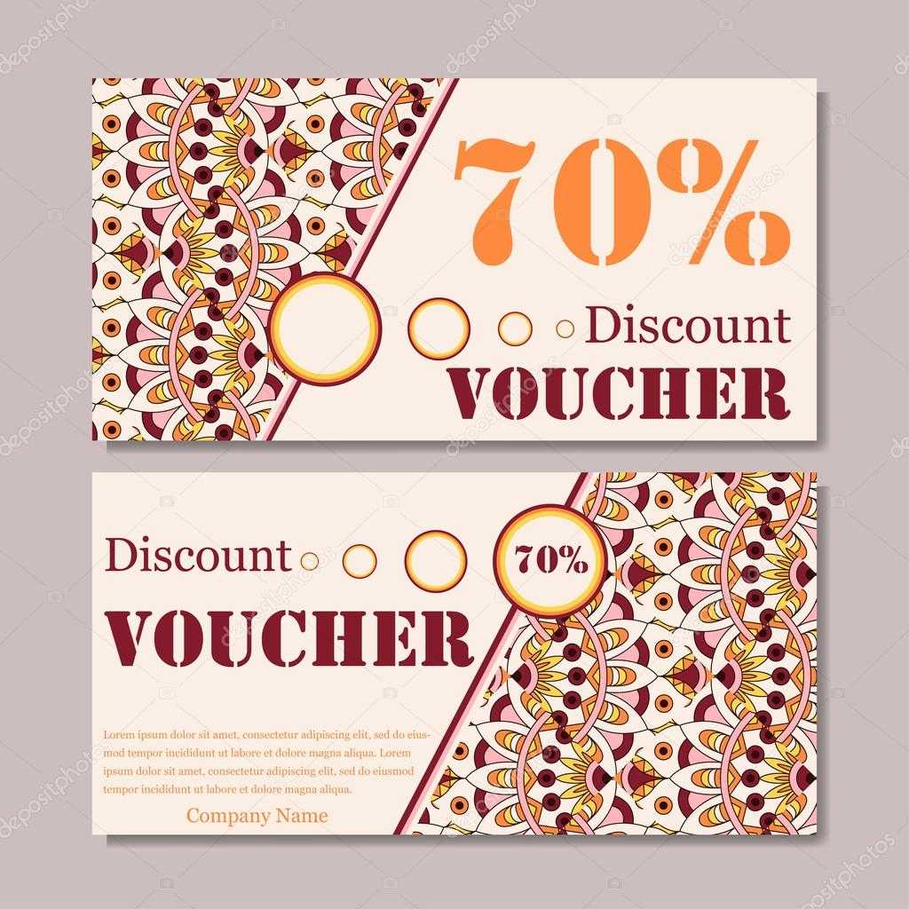 Gift Voucher Template With Mandala. Design Certificate For Throughout Magazine Subscription Gift Certificate Template