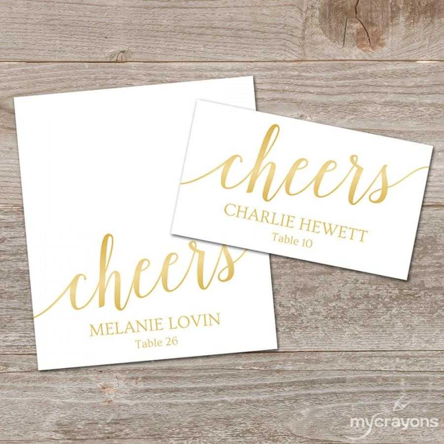 Gold Place Cards Printable Template, Editable Gold Pertaining To Printable Escort Cards Template