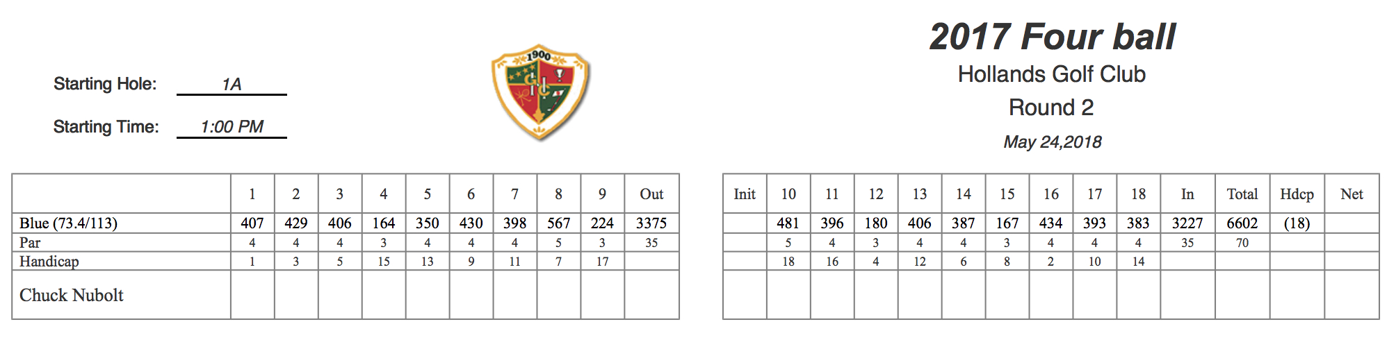 Golfgenius – Printing Scorecards (Format Tab) With Regard To Golf Score Cards Template