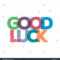 Good Luck Typography Card Designgreeting Card Stock Vector In Good Luck Card Template