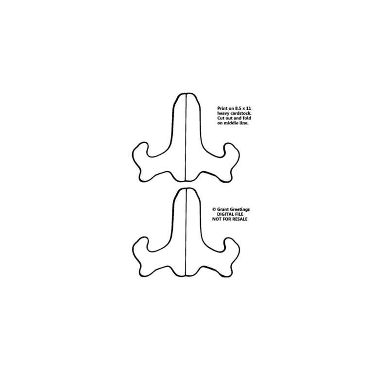 Greeting Card Easel Stand Template Digital Download Just Download