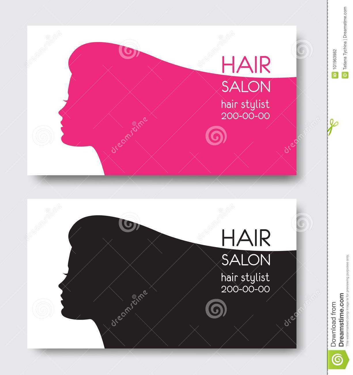 Hair Salon Business Card Templates With Beautiful Woman Face Intended For Hairdresser Business Card Templates Free