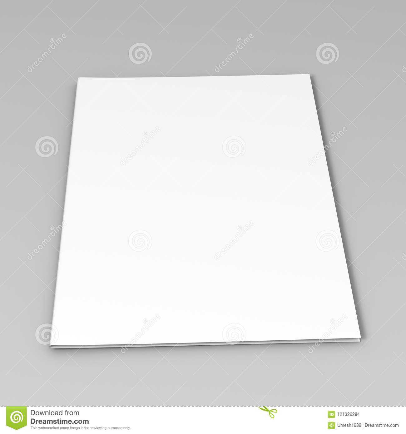 Half Fold Brochure Blank White Template For Mock Up And Regarding Half Fold Card Template