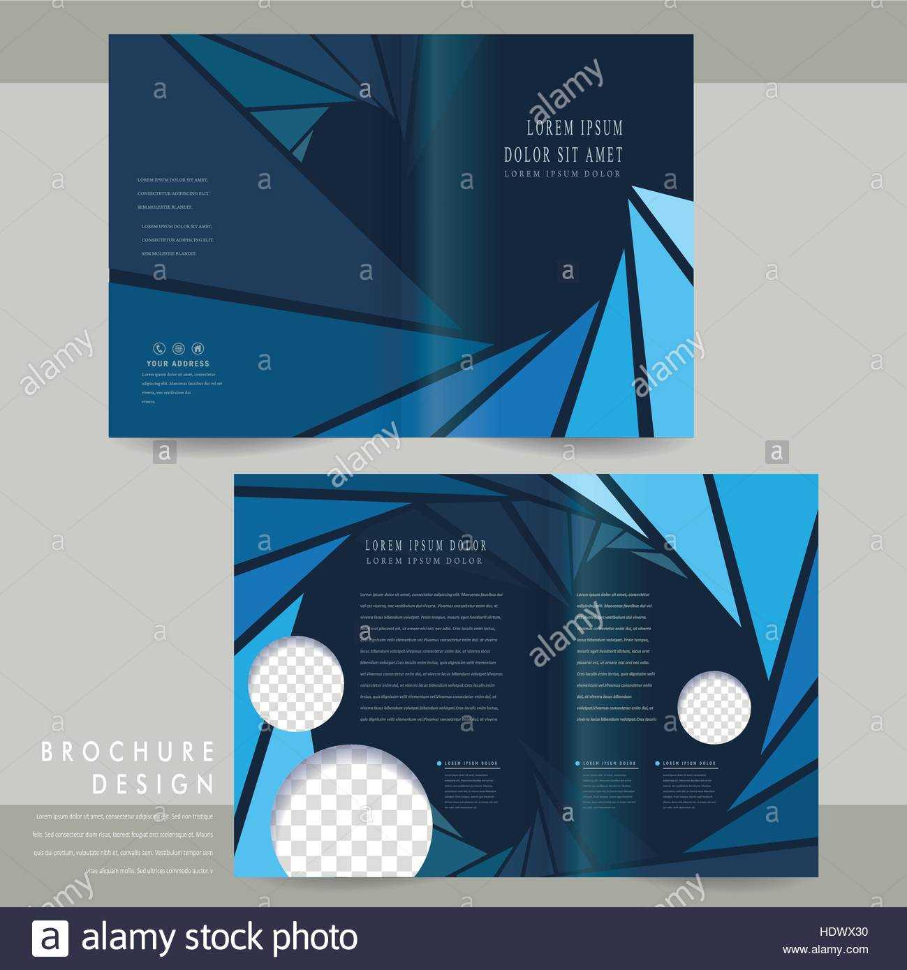 Half Fold Brochure Stock Photos & Half Fold Brochure Stock Inside Half Page Brochure Template