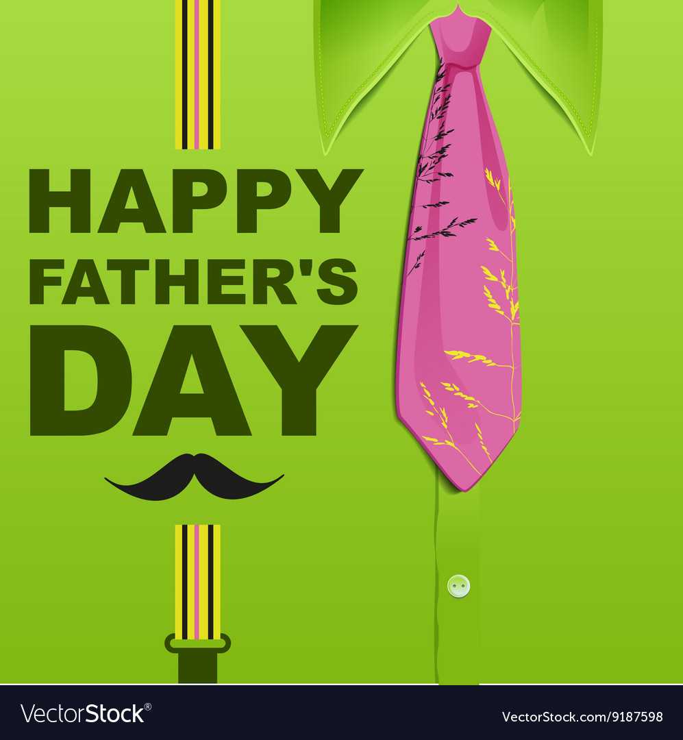 Happy Fathers Day Template Green Greeting Card Pertaining To Fathers Day Card Template