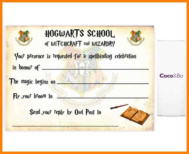 Harry Potter Certificate Template – Sample.gelorailmu.com