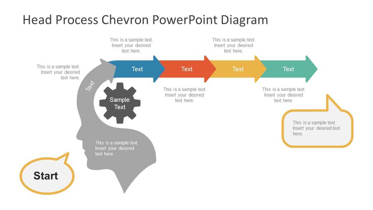 Head Process Chevron Powerpoint Diagram For Powerpoint Chevron Template