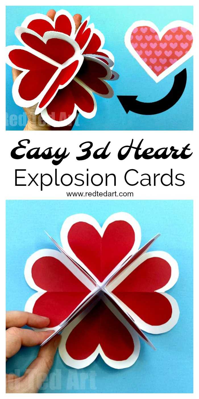 Heart Pop Up Valentine Card – Red Ted Art Pertaining To Pop Out Heart Card Template