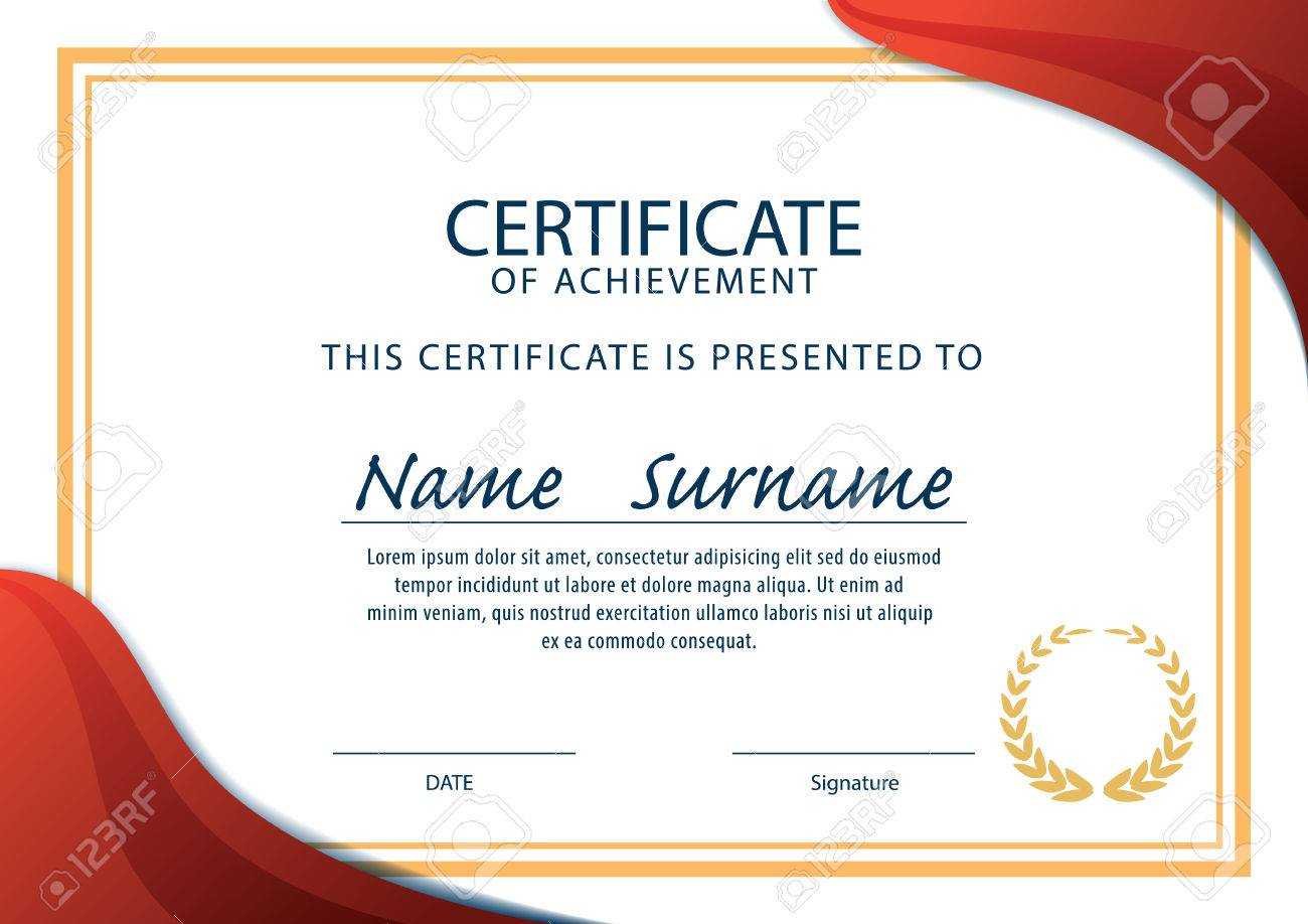 Horizontal Certificate Template,diploma,a4 Size ,vector Throughout Certificate Template Size