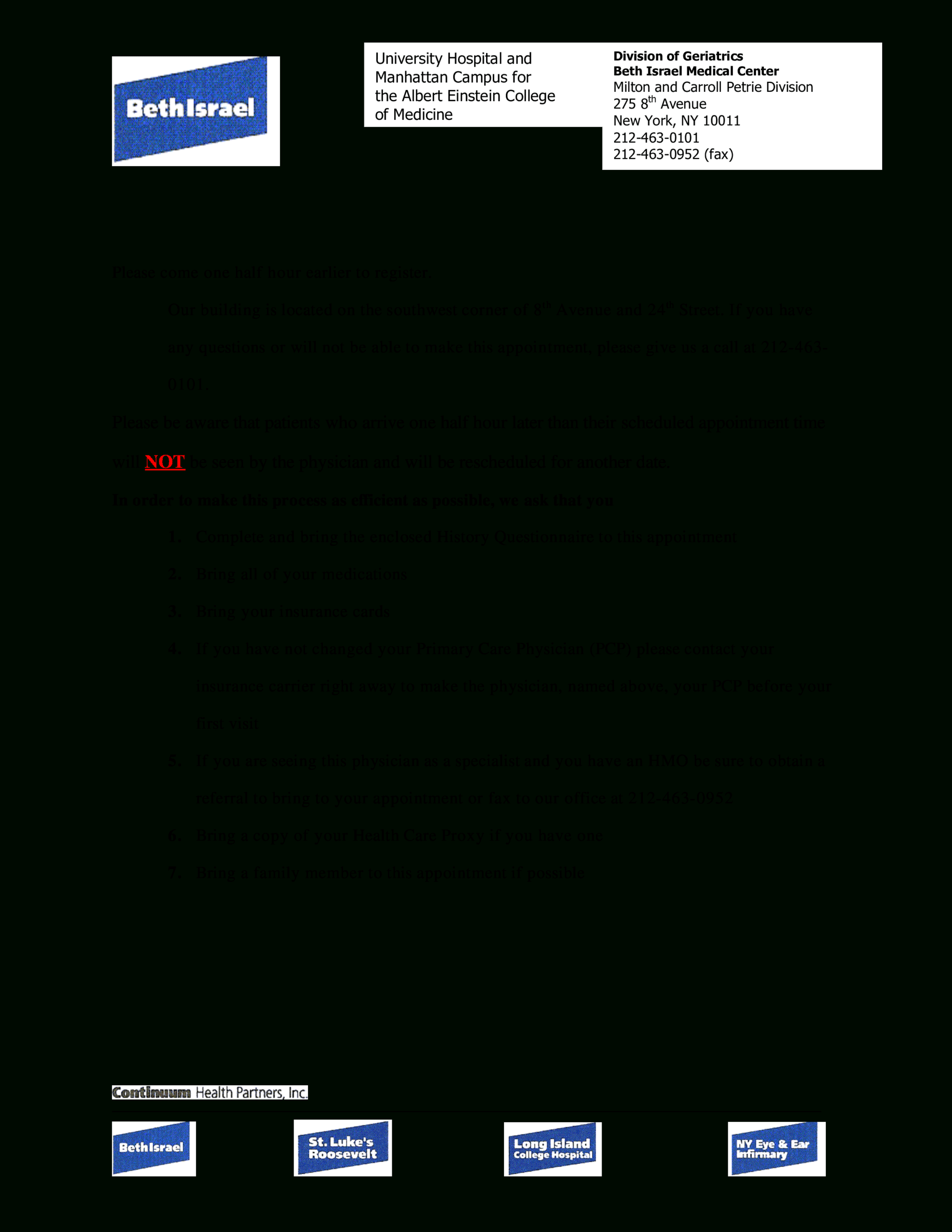Hospital Appointment Confirmation Letter | Templates At For Dentist Appointment Card Template
