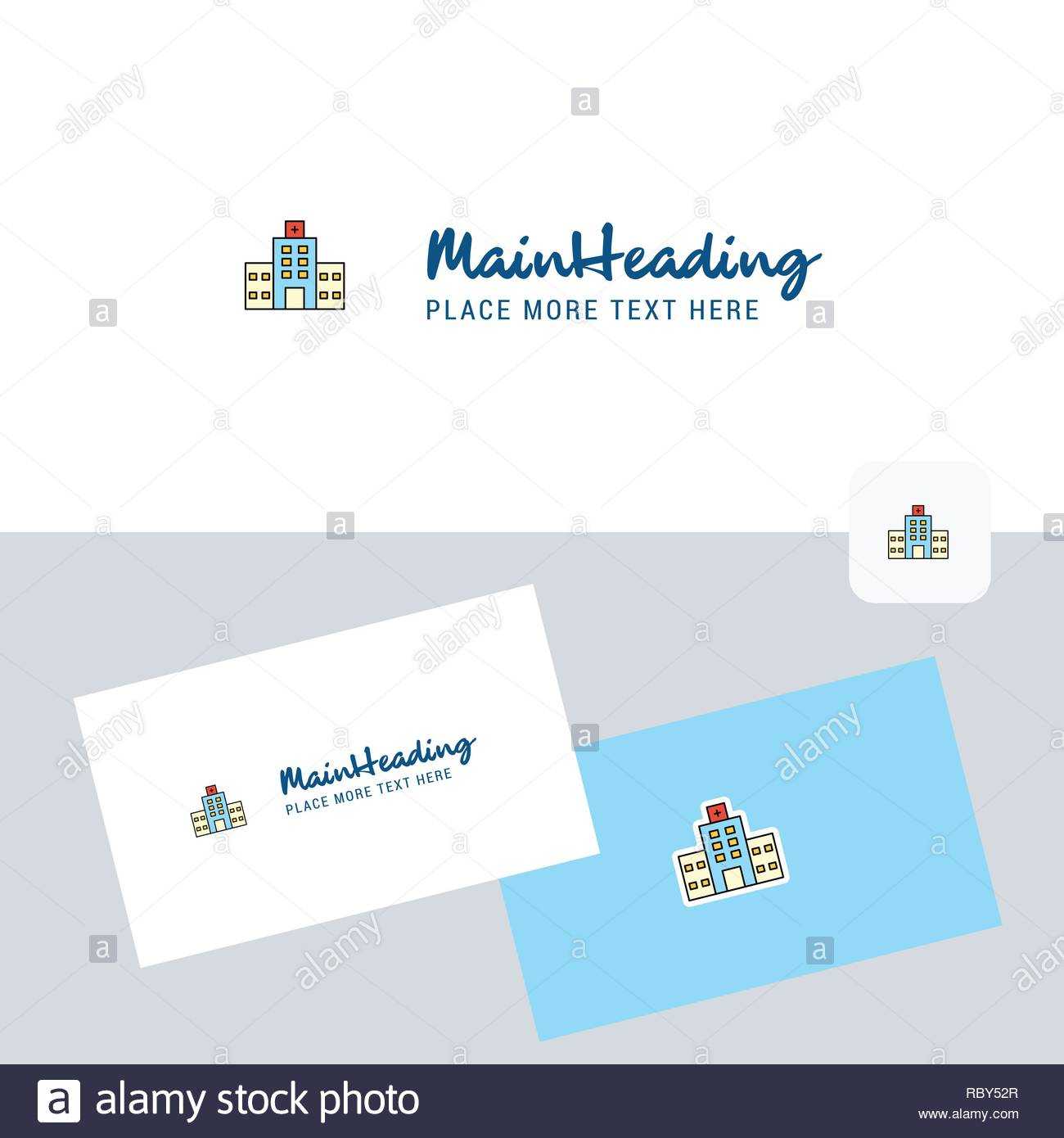 Hospital Vector Logotype With Business Card Template Regarding Hospital Id Card Template
