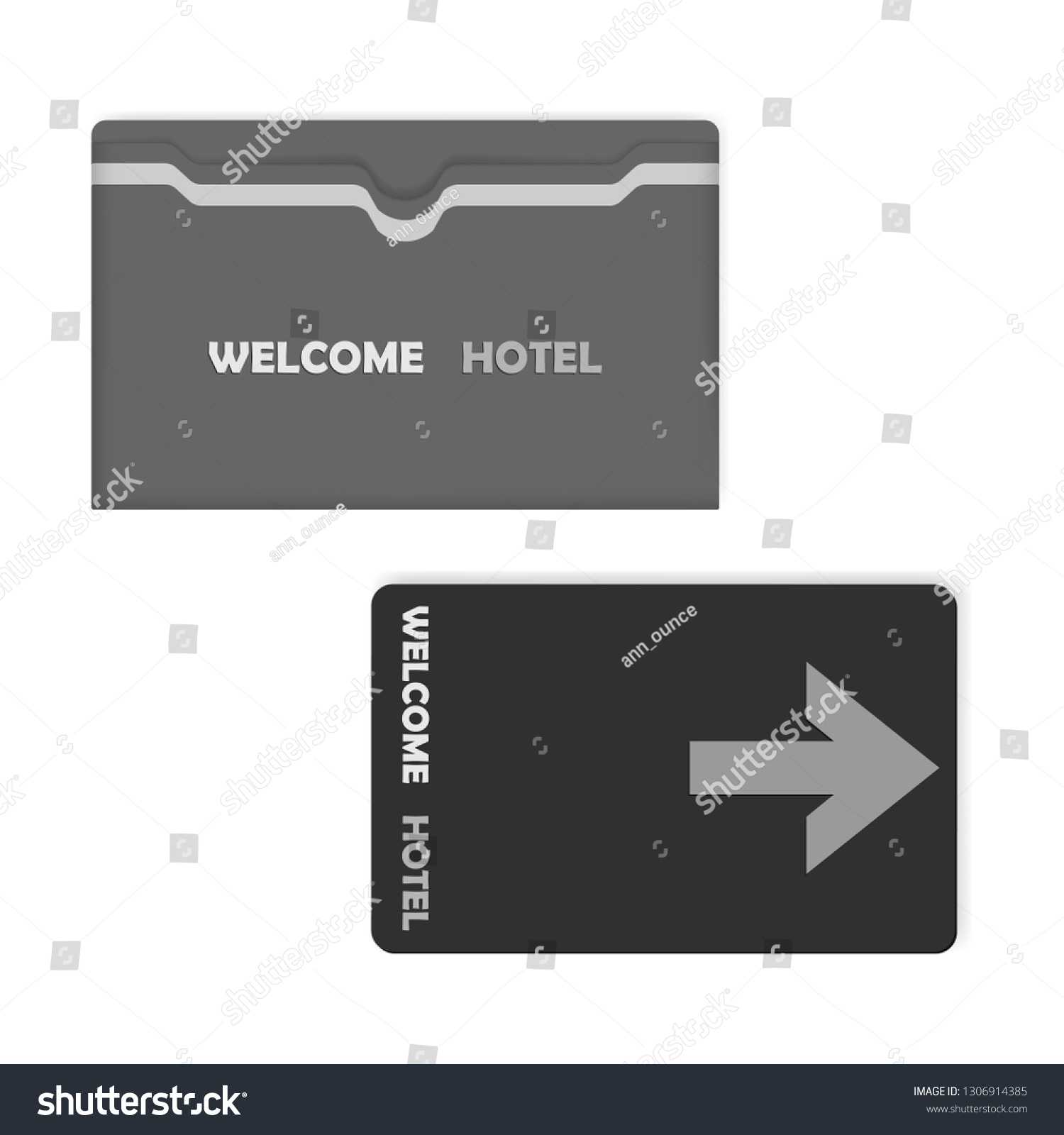 Hotel Key Card Keycard Sleeve Holder Stock Vector (Royalty For Hotel Key Card Template