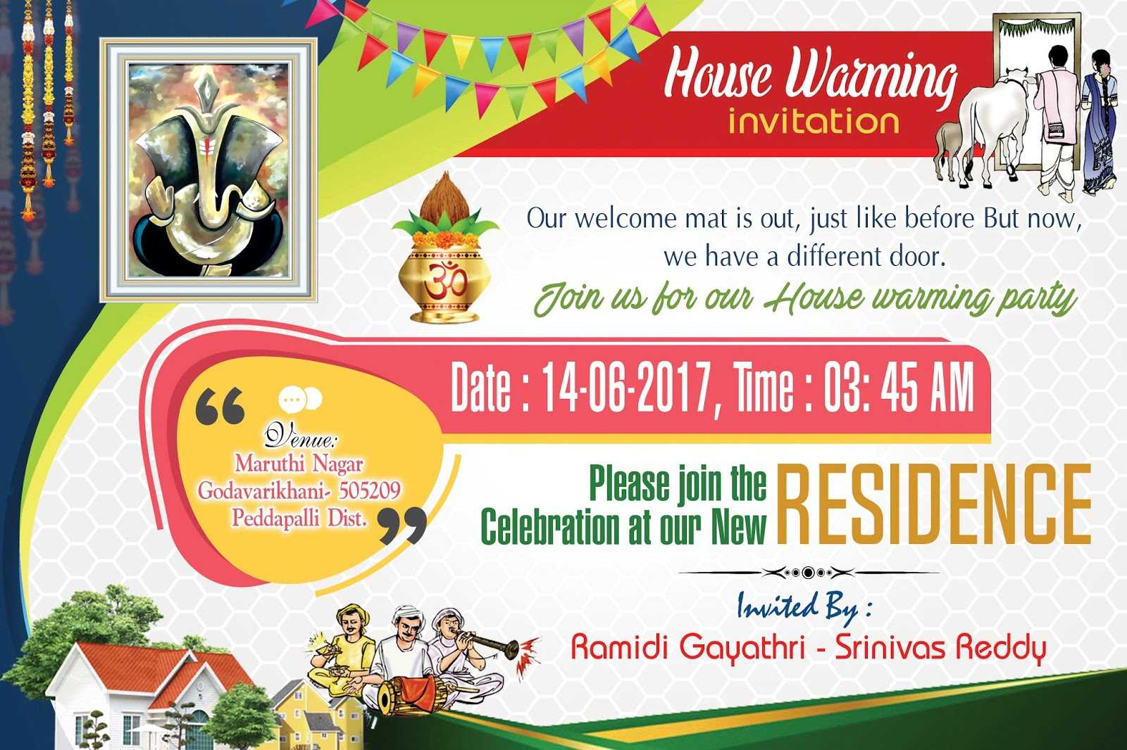 Housewarming Invitation Card Psd Template Free Download With Free Housewarming Invitation Card Template