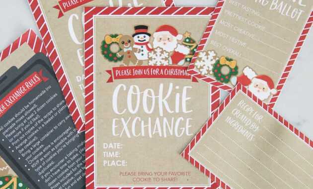 How To Host A Cookie Exchange (W/ Free Printables!) - I pertaining to Cookie Exchange Recipe Card Template