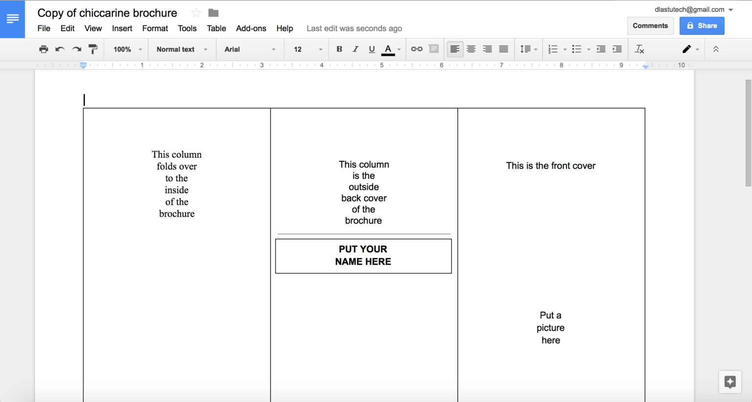 How To Make A Brochure In Google Docs Youtube Format Inside Tri Fold