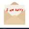 I Am Sorry Card In Brown Envelope The Letter Throughout Sorry Card Template