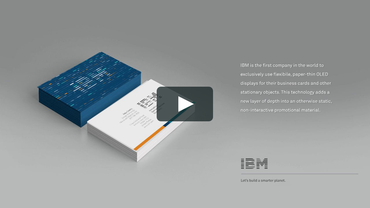 Ibm Oled Business Cards Throughout Ibm Business Card Template