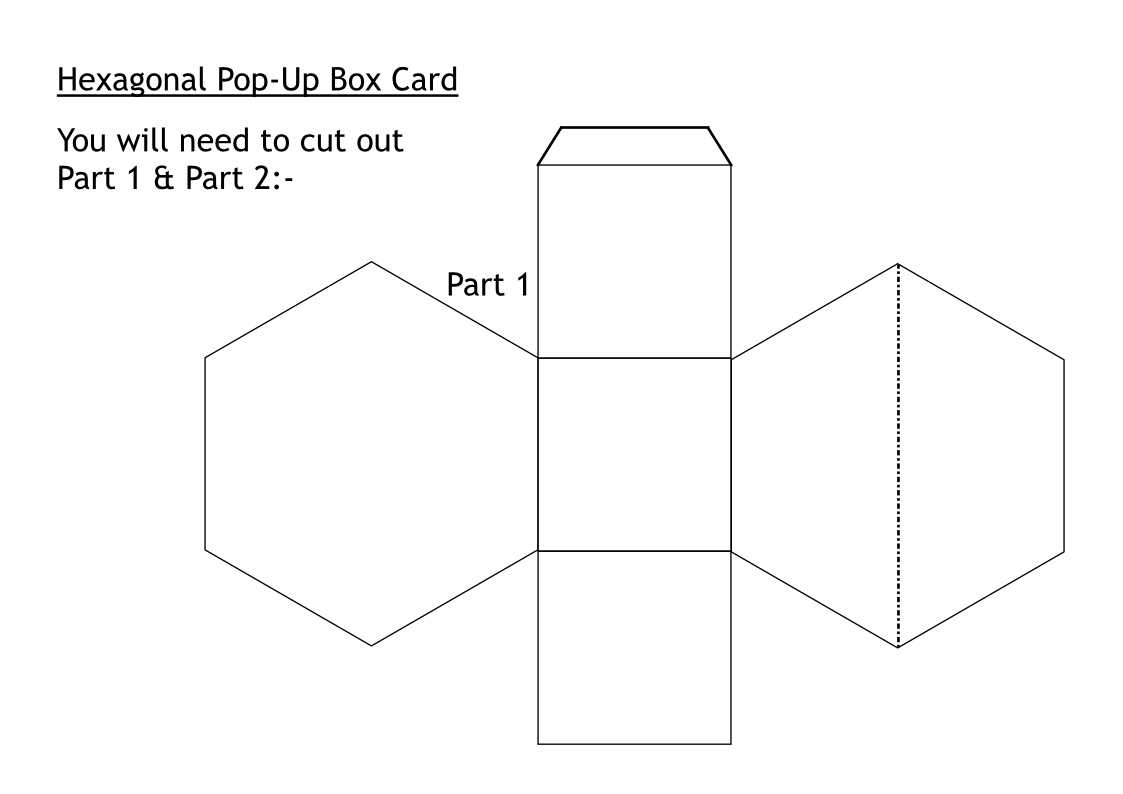 Icedimages: Hexagonal Pop Up Box Card In Pop Up Box Card Template