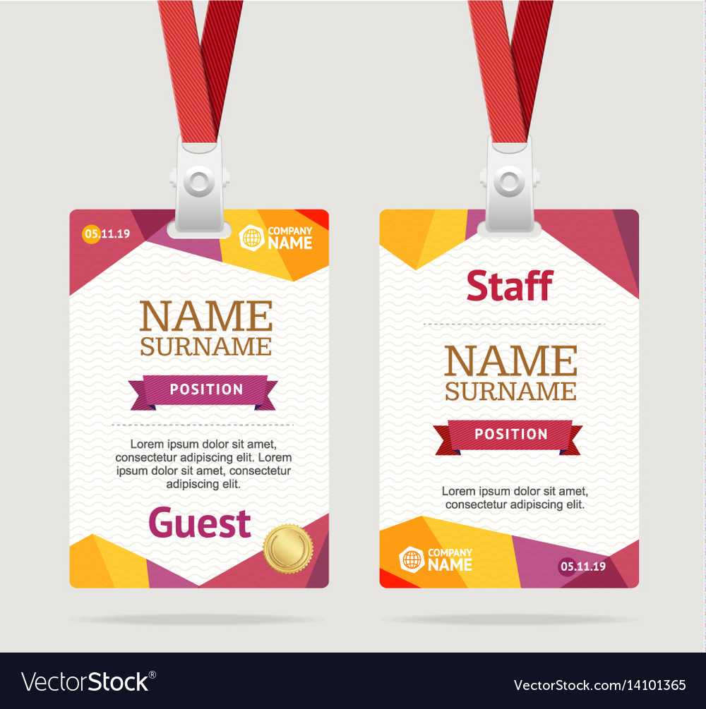 Id Card Template Plastic Badge In Conference Id Card Template Great