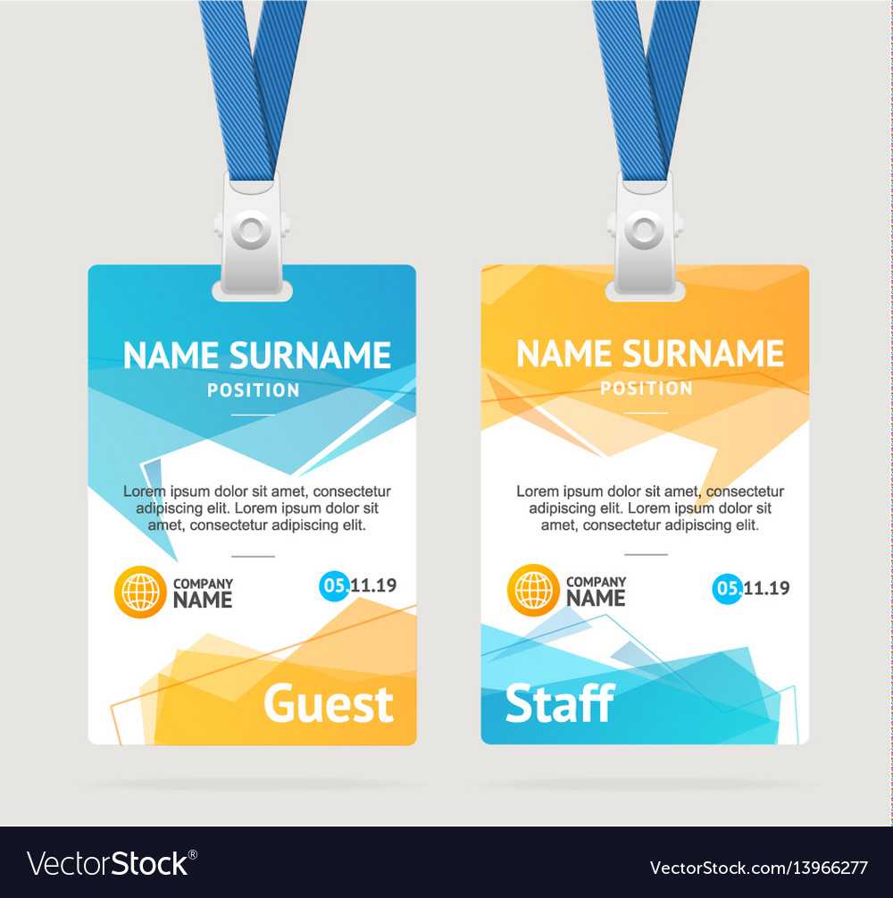 Id Card Template Plastic Badge Pertaining To Conference Id Card Template