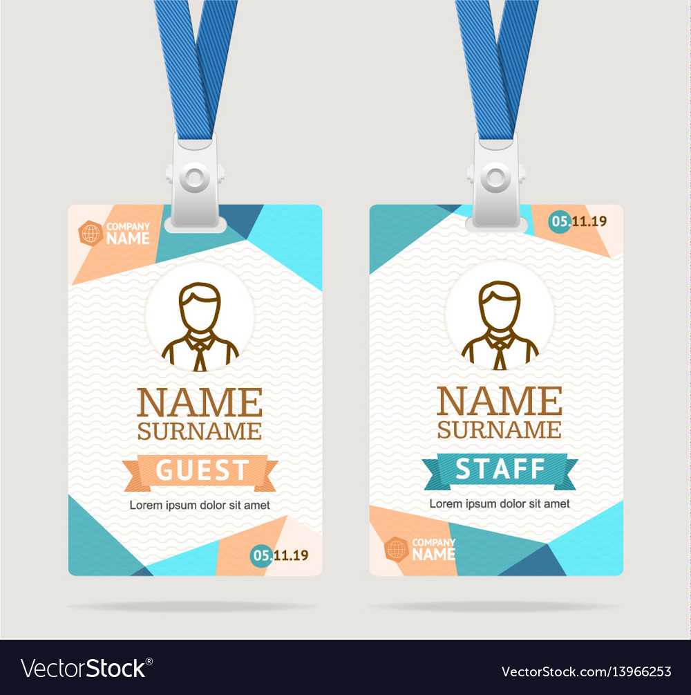 Id Card Template Plastic Badge With Pvc Card Template