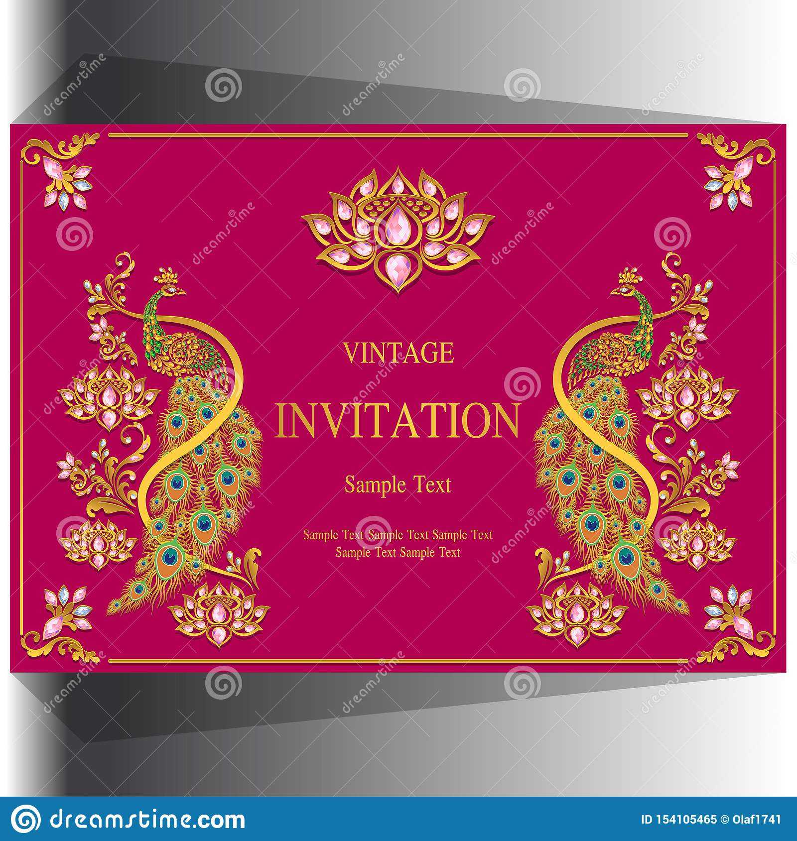 Indian Wedding Invitation Card Templates . Stock Vector Pertaining To Indian Wedding Cards Design Templates