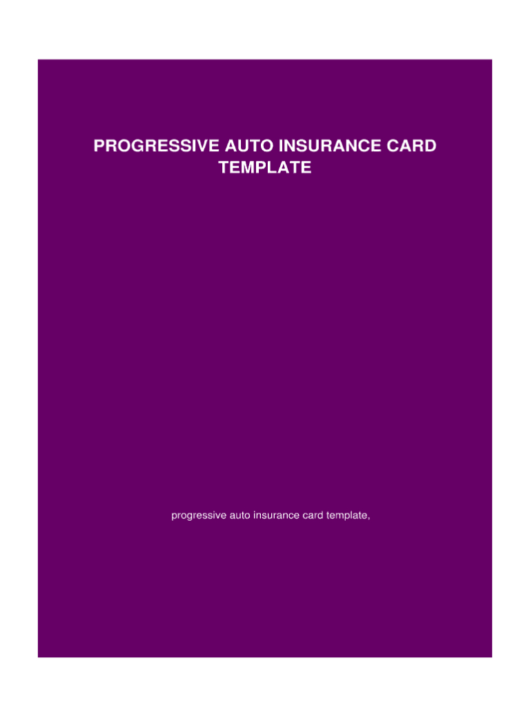 Proof Of Insurance Card Template