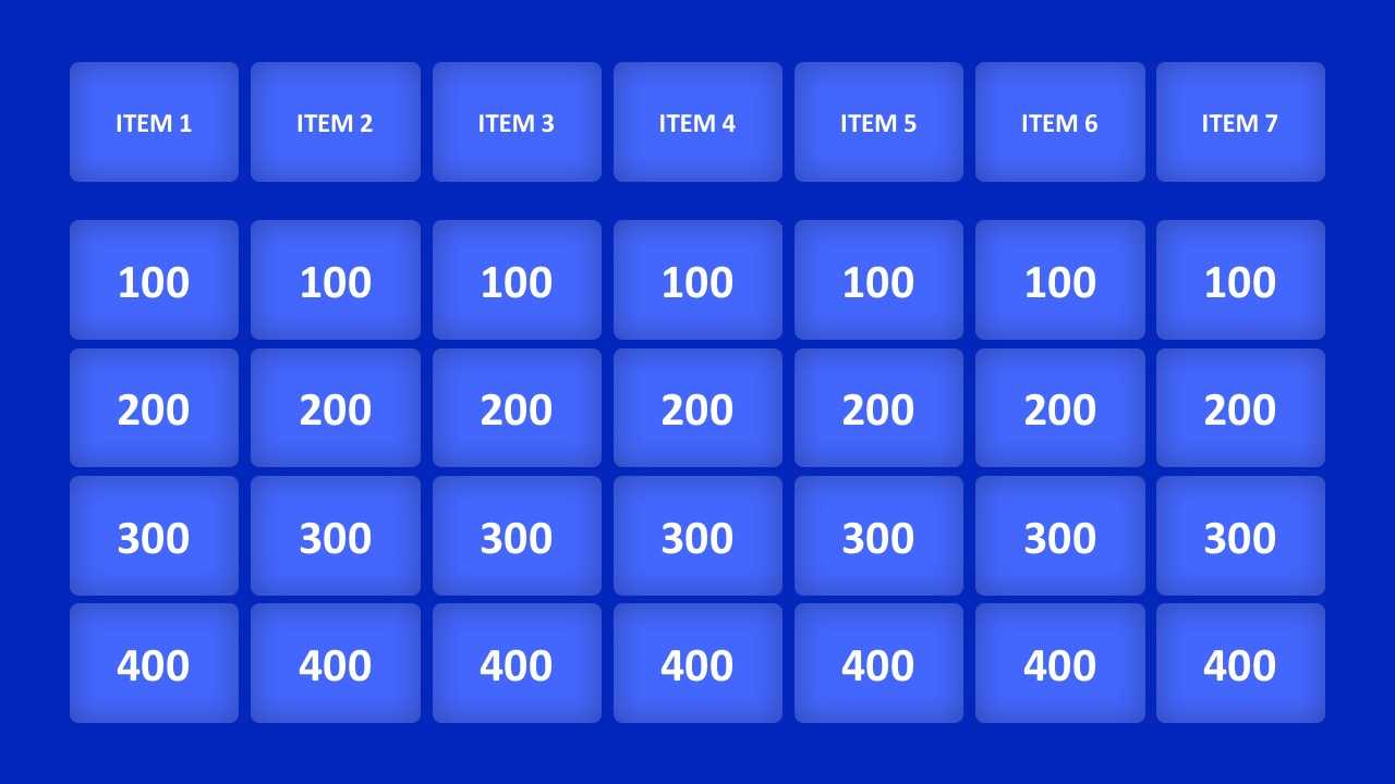 Jeopardy Game Powerpoint Templates In Quiz Show Template Powerpoint