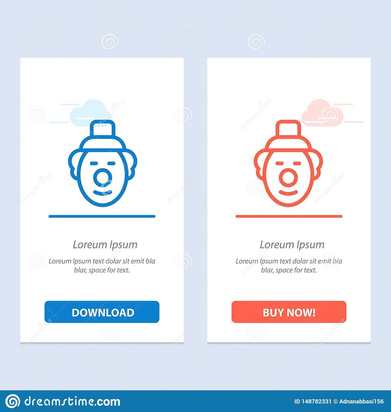 Joker, Clown, Circus Blue And Red Download And Buy Now Web In Joker Card Template