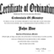 Kleurplaten: Pastoral License Certificate Template For Free Ordination Certificate Template