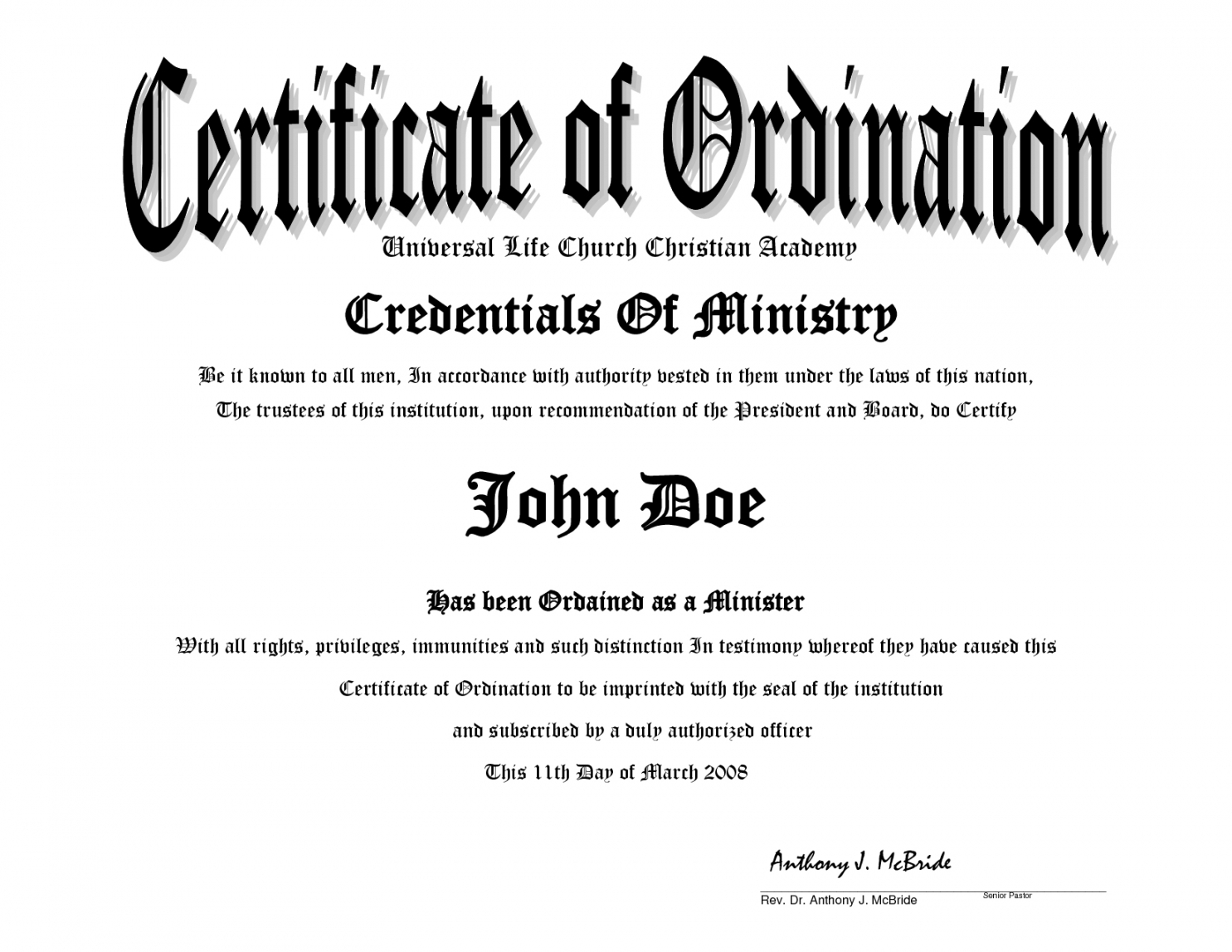 Kleurplaten: Pastoral License Certificate Template Pertaining To Ordination Certificate Templates