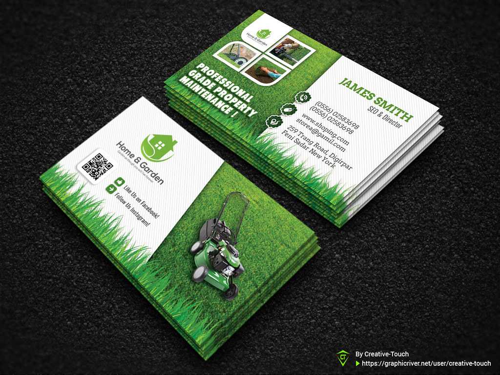 Landscape Business Card Template – Tunu.redmini.co Within Lawn Care Business Cards Templates Free