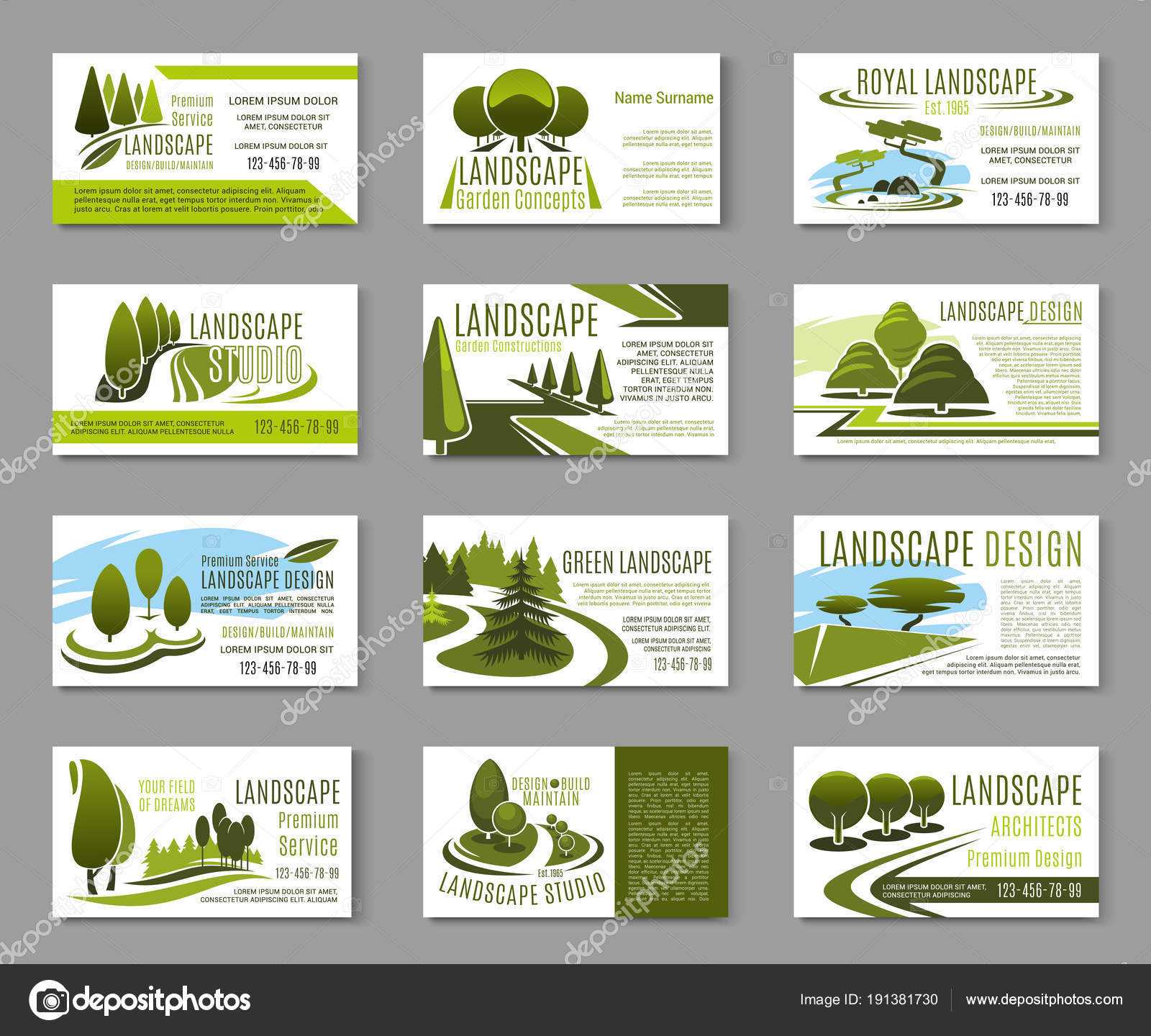 Landscape Design Business Cards | Landscape Design Studio Inside Gardening Business Cards Templates