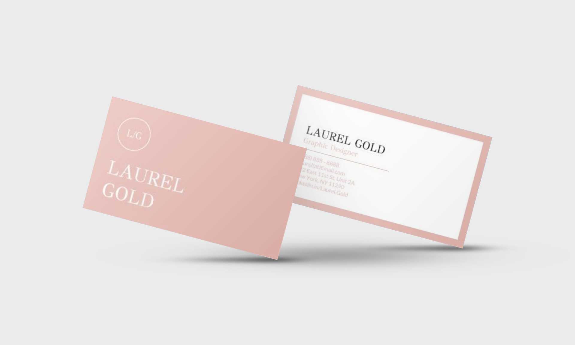 Laurel Gold Google Docs Business Card Template - Stand Out Shop Intended For Business Card Template For Google Docs