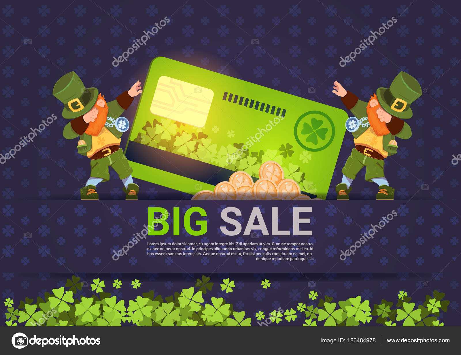 Leprechuns Hold Credit Card Sale For St. Patricks Day For Credit Card Templates For Sale