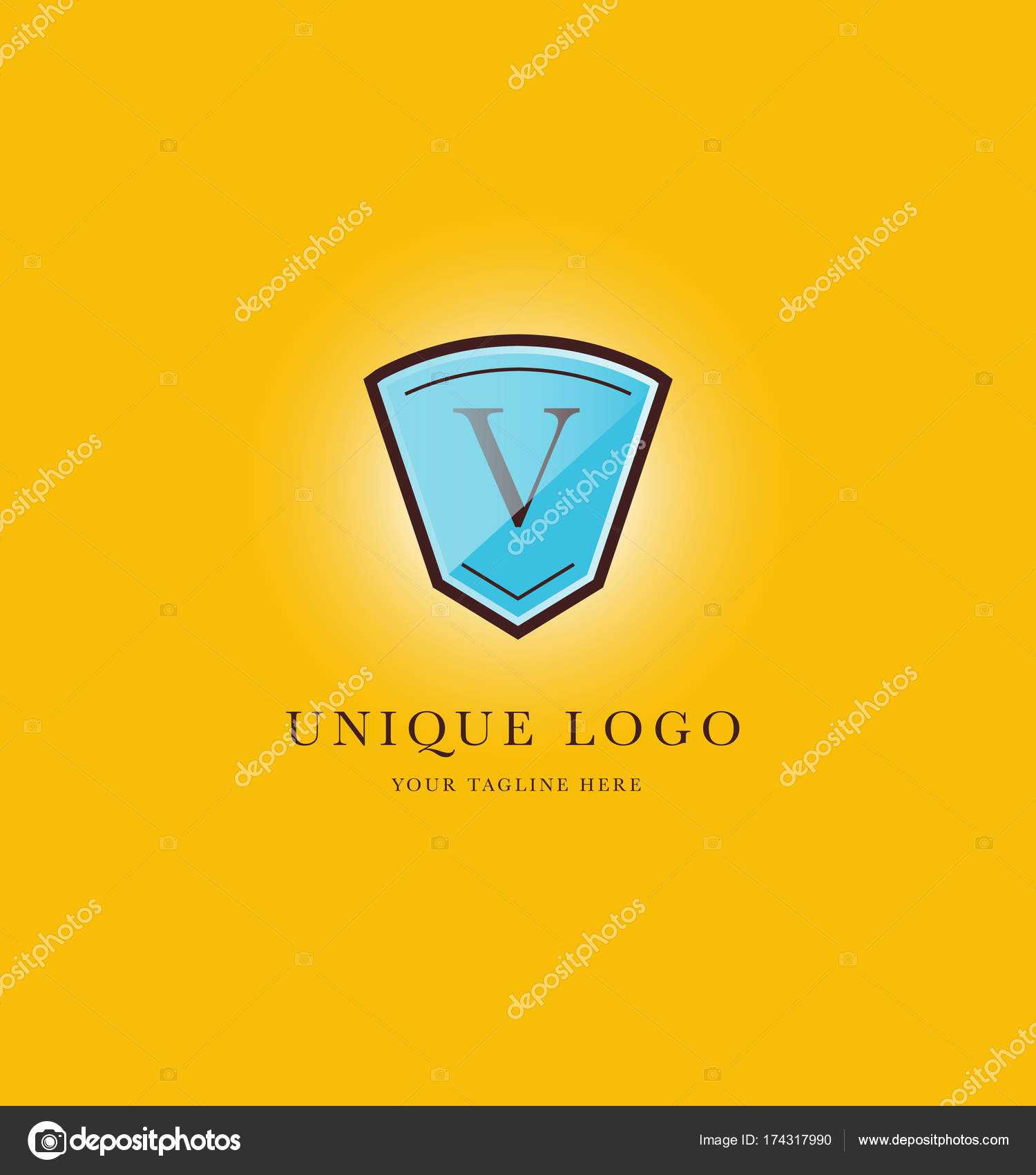 Letter Logo Shield Shape Icon Business Card Template Vector Regarding Shield Id Card Template
