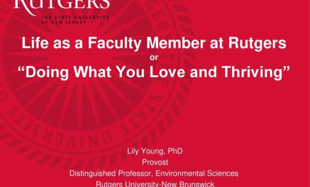 Life As A Faculty Member At Rutgers Or “Doing What You Love pertaining to Rutgers Powerpoint Template