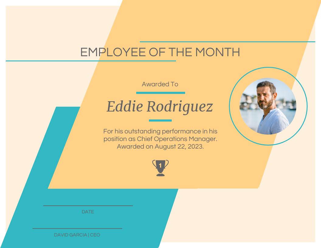 Light Modern Employee Certificate Template Throughout Manager Of The Month Certificate Template
