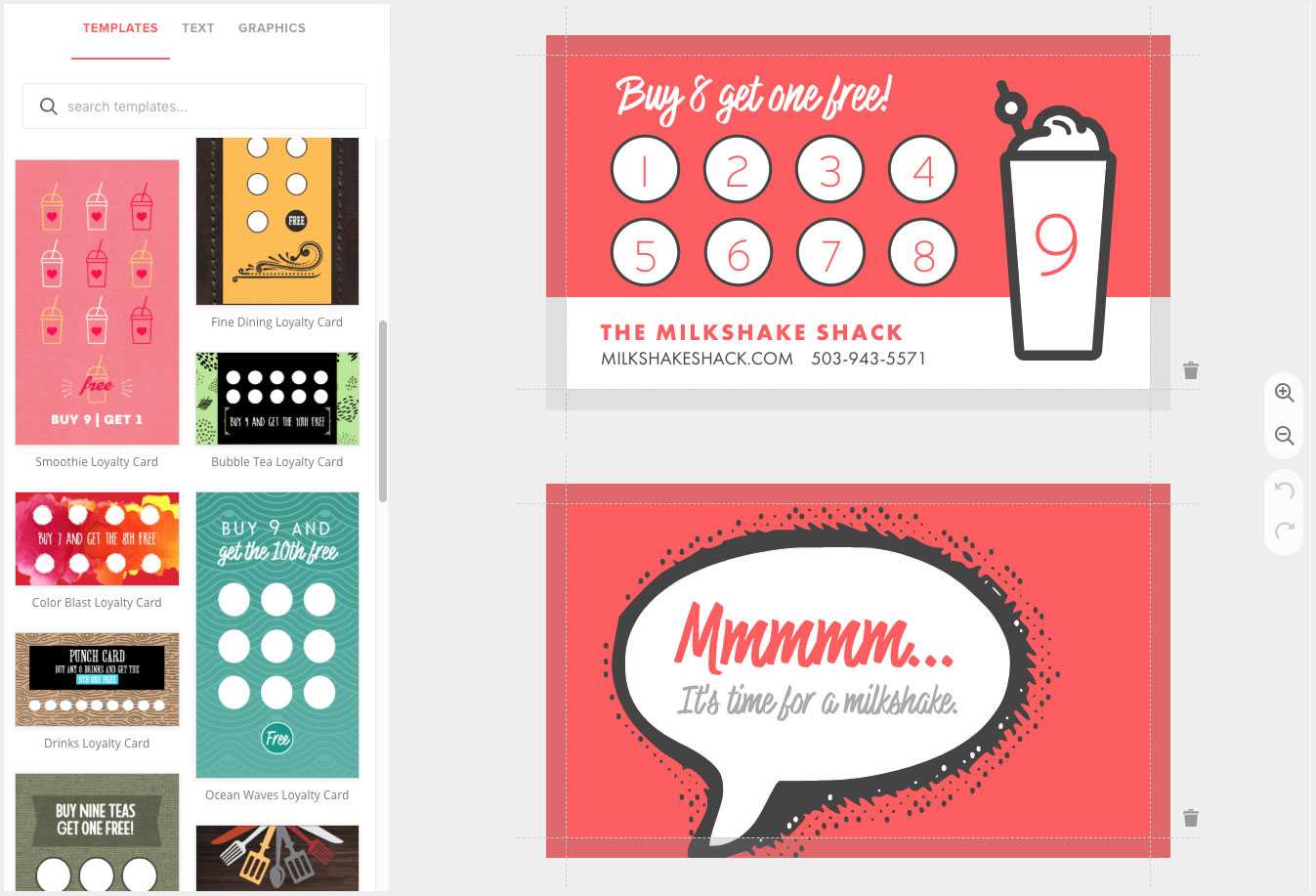 Loyalty Card Maker, Custom Punch Cards - Musthavemenus Within Reward Punch Card Template