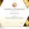 Luxury Certificate Template With Elegant Border Frame Throughout Elegant Certificate Templates Free