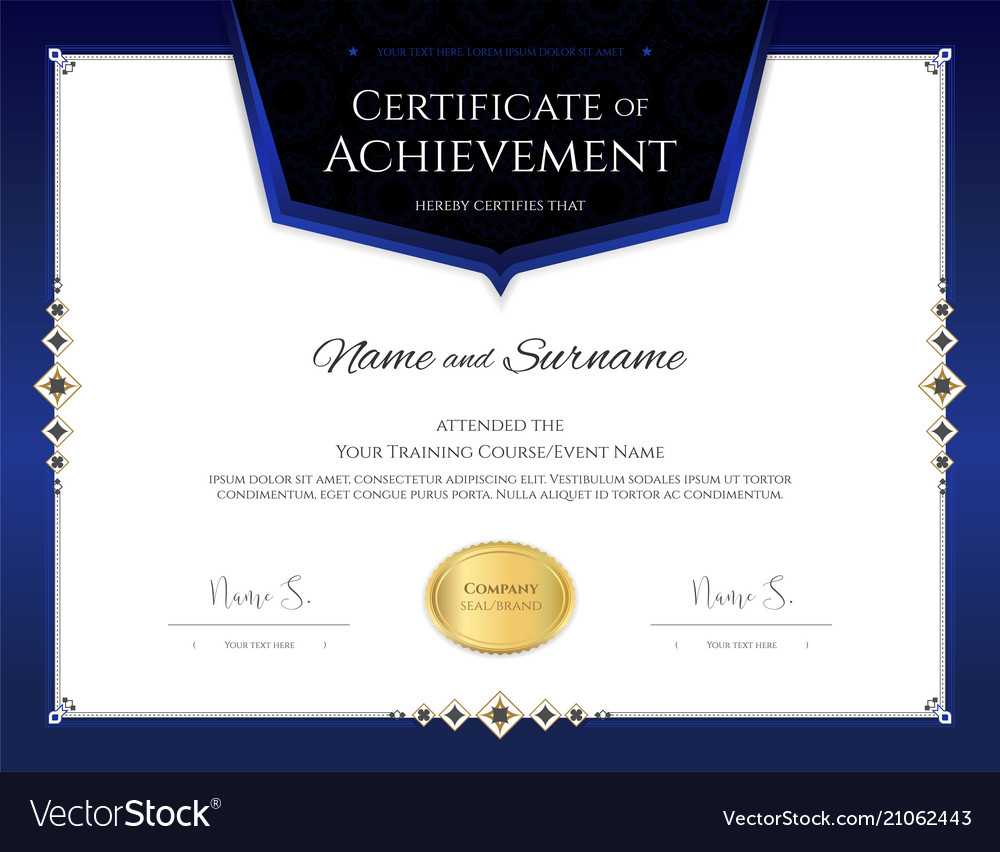 Luxury Certificate Template With Elegant Border Inside High Resolution Certificate Template