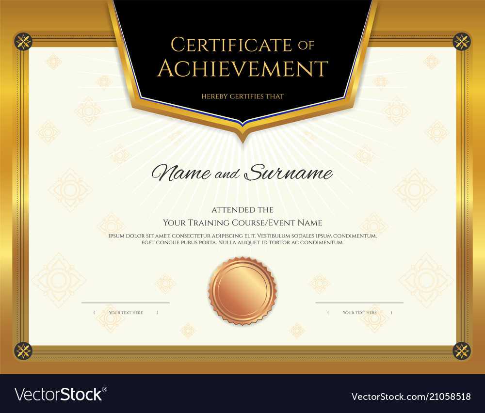 Luxury Certificate Template With Elegant Border Throughout High Resolution Certificate Template