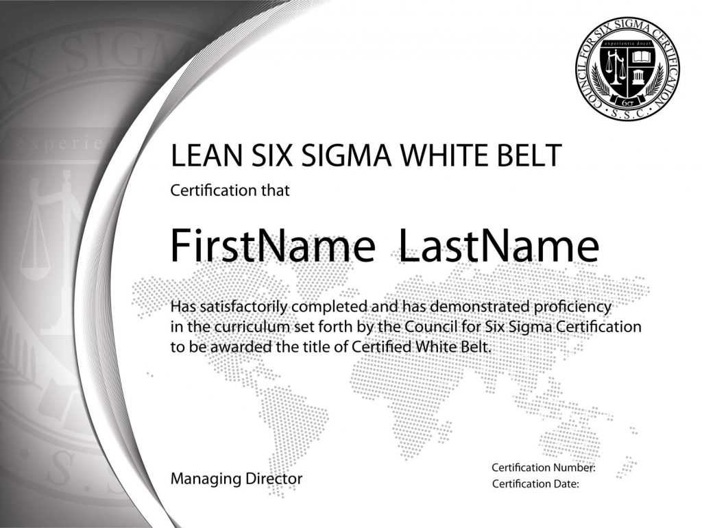 Lwb Sample – Six Sigma Online Within Green Belt Certificate Template