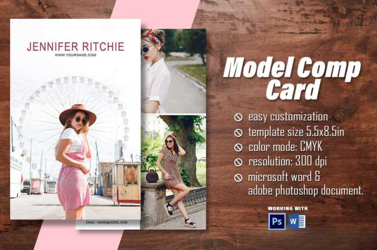 comp card template download free