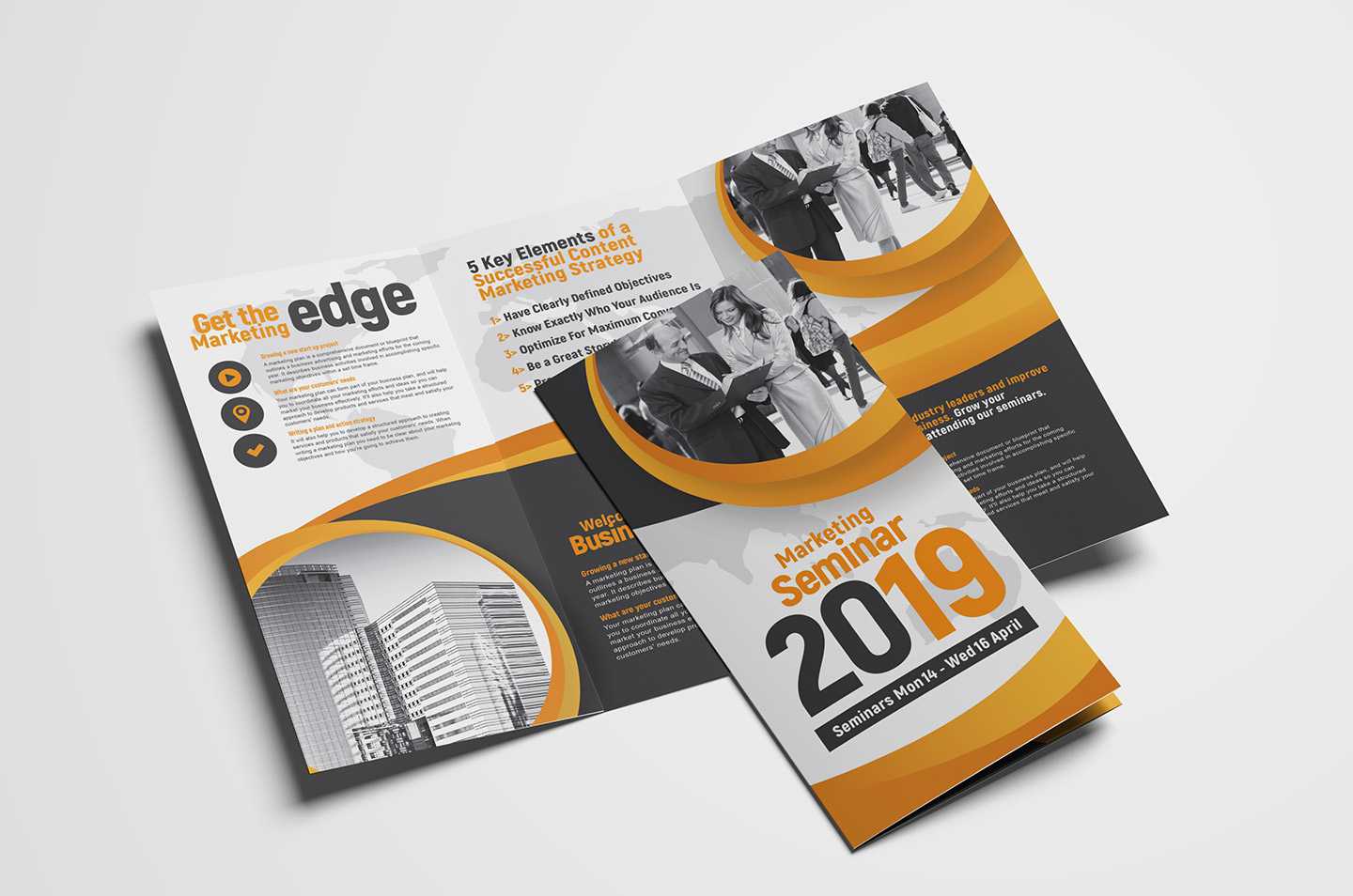 Marketing Seminar Tri Fold Brochure Template – Psd, Ai & Vector Throughout 3 Fold Brochure Template Psd